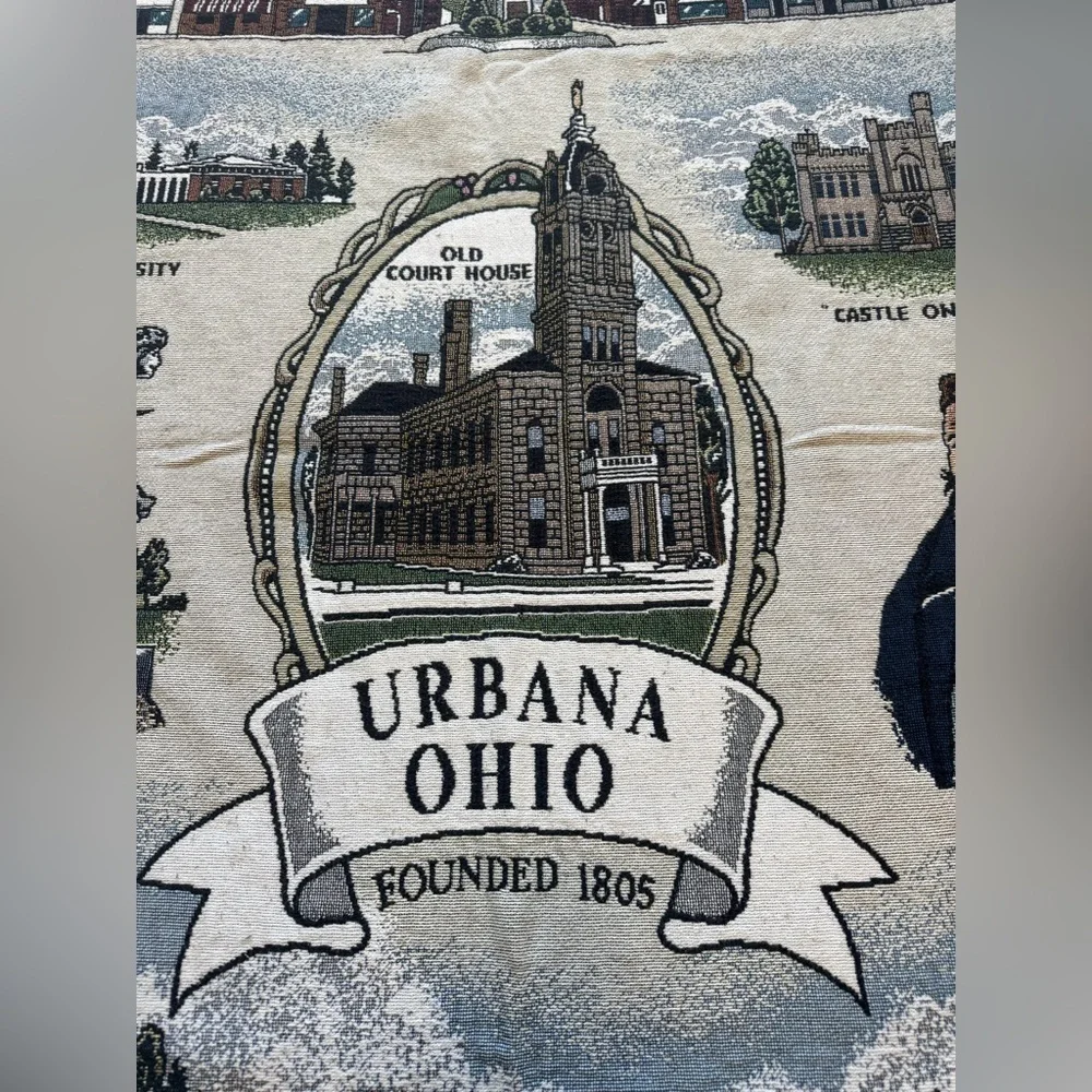Urbana Ohio tapestry blanket
